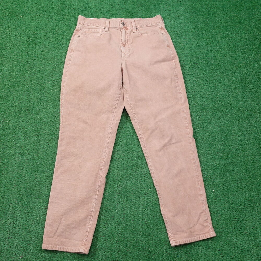 AMERICAN EAGLE MOM JEAN PALE PINK‎ CORDUROY PANTS WOMENS SIZE 6 REGULAR